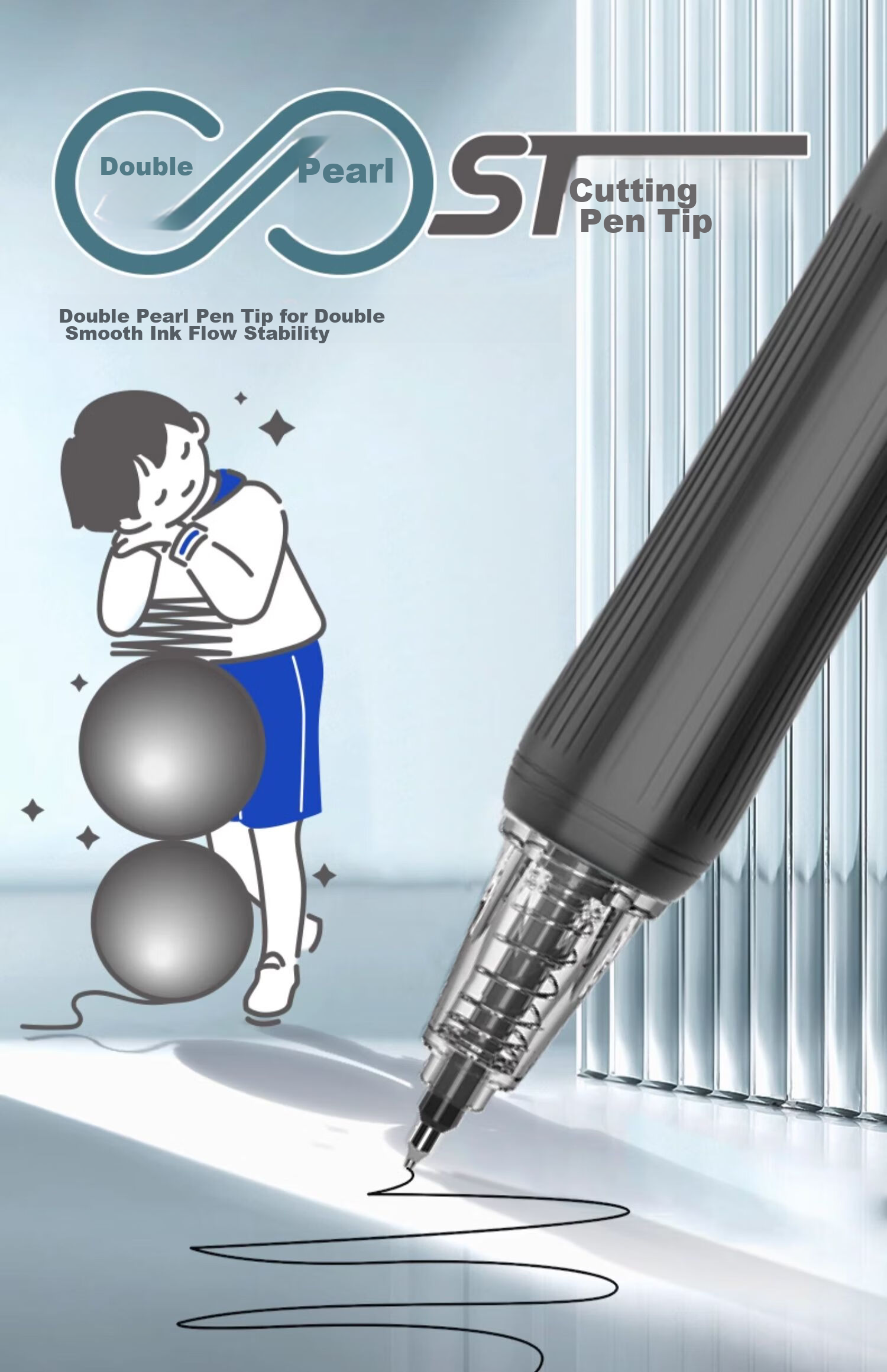 Lepusheng Gel Pen, Retractable, Direct Liquid Quick-Drying Signature Pen, 666 Exam Writing Pen, Student Pen Refill, 0.5mm Black, Office Supplies, 666 Blue + 5 Refills, 6201S 3