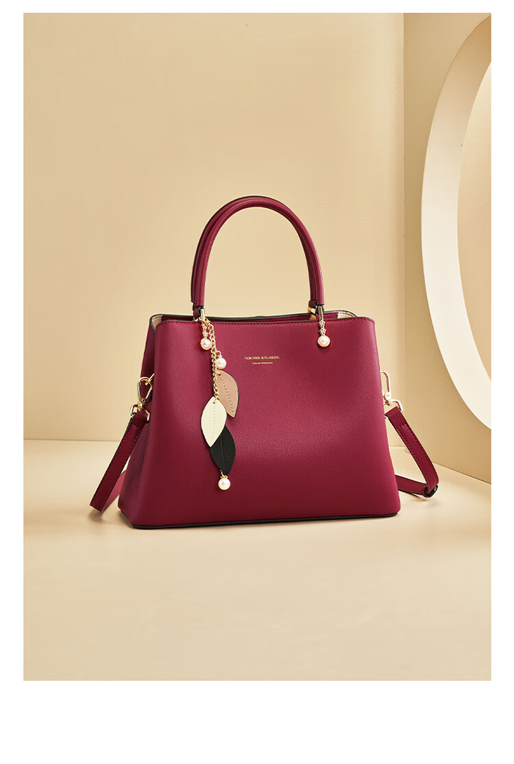 Aokang Women's Handbag, Trendy Cowhide Tote Bag, Light Luxury Crossbody Shoulder Bag, Birthday Gift for Girlfriend Or Wife on May 20 15