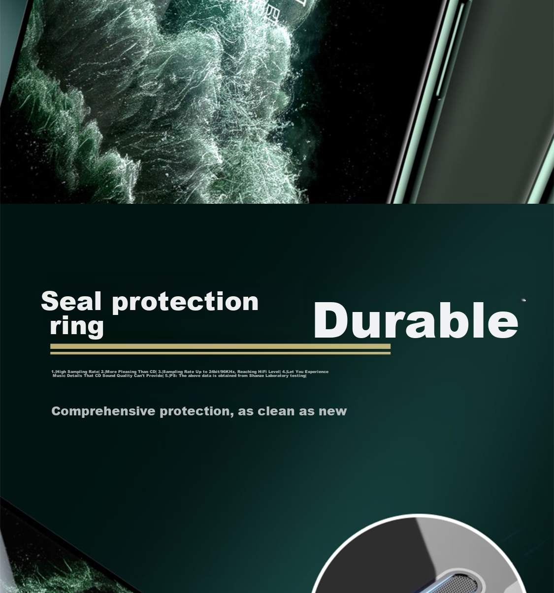 ESCASE IPhone 11 Pro Max/XS Max Tempered Glass Screen Protector with Anti-Dust Mesh, HD Full Coverage Glass Front Film for IPhone 11 Pro Max/XS Max 7