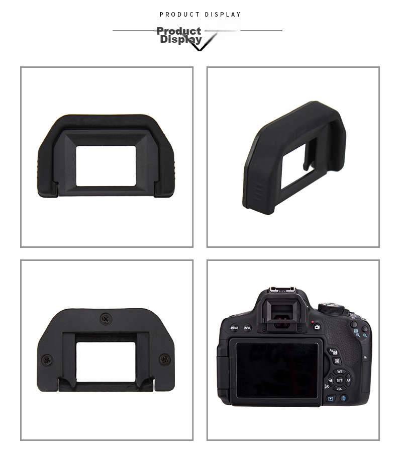 JJC Eyepiece Cover Compatible with Canon EF Lenses for 77D, 200D, 200DII Second Generation, 600D, 650D, 700D, 760D, 800D DSLR Camera Viewfinders, Eyepiece Accessories 6