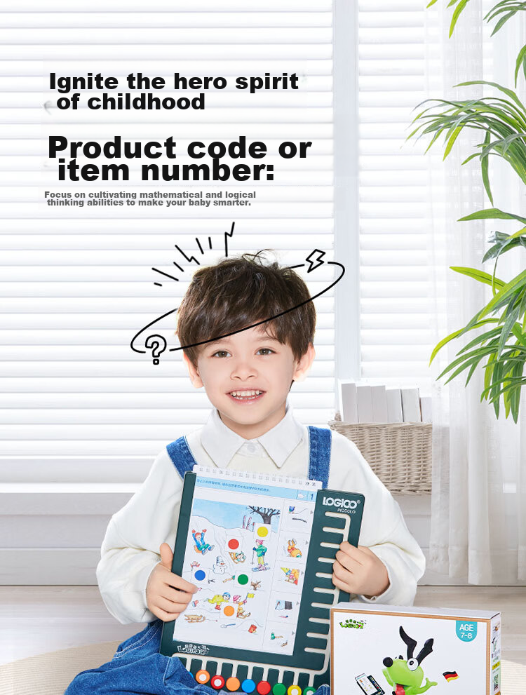 Luojigou Thinking Skills, 4-5 Years Old Boys And Girls, Children's Flashcards, Early Education Machine, Logical Thinking Training, Birthday Gift for Boys And Girls 1