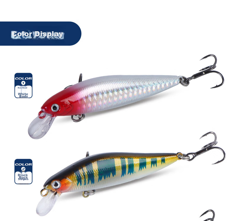 Xionghuo Lure Bait 5g Minnow Three-Pack Long-Casting Vibrating Sinking Lure Set for Bass Fishing, Versatile Artificial Bait for Sea Fishing 10