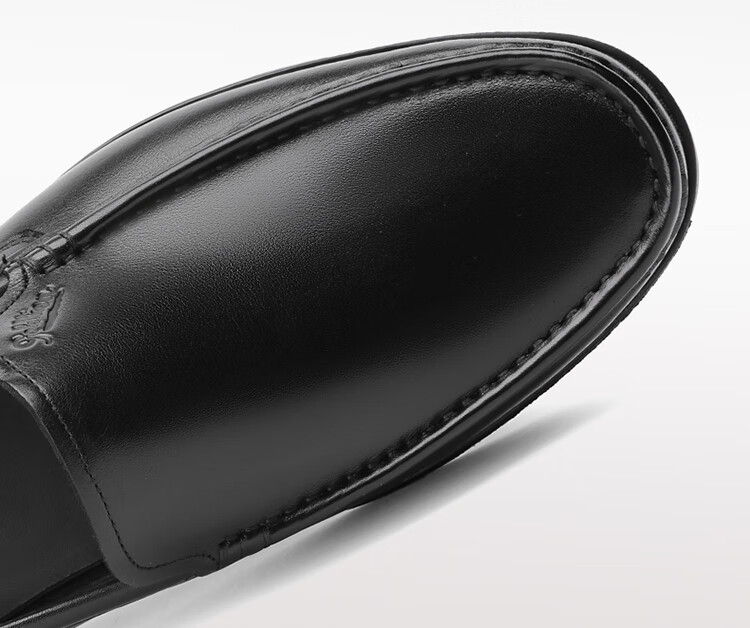 Goldlion Men's Shoes, Urban Business Leather Shoes, Comfortable Lightweight Business Casual Shoes, Loafers, 50213020001A, Black, Size 37 7