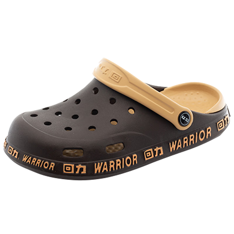 Huili Perforated Shoes, Couple Style, Closed-Toe, All-Season, Indoor And Outdoor Casual Travel, Two-Way Wear, Beach Shoes, Lightweight, Breathable, Comfortable, Durable Sandals, Men's Style HL0119, Brown, Size 44