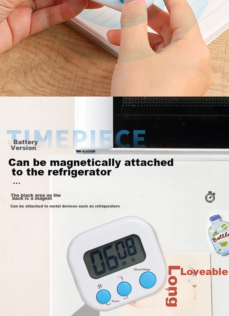 TaTanice Electronic Timer, Kitchen Timer Alarm, Student Study Countdown Reminder, Learning-Specific Time Management Exam Stopwatch Alarm Clock 6