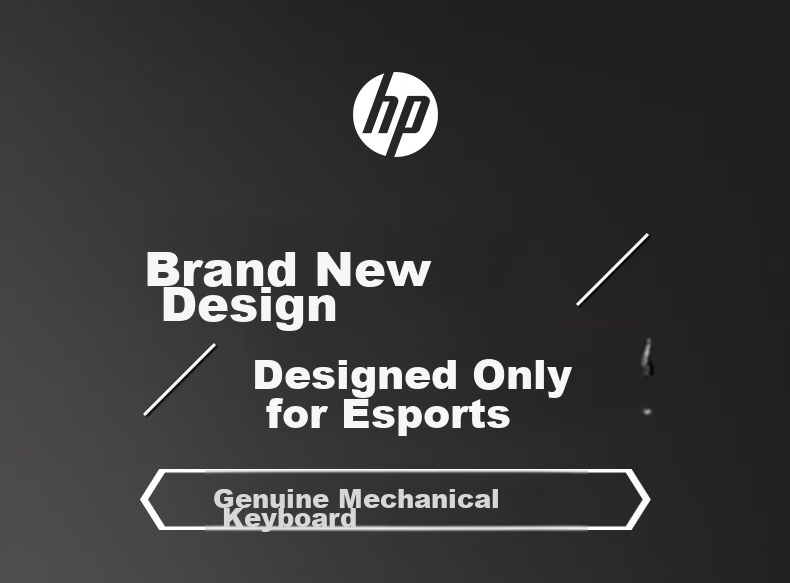 HP K10G-104 Black White Light Red Switch Mechanical Keyboard Wired Gaming Keyboard E-Sports Internet Cafe PUBG Keyboard Metal Panel Full Anti-Ghosting Hot-Swappable 1