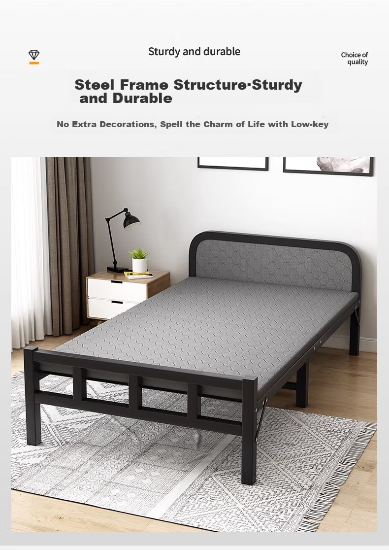 Quanpinwu (No Installation Required) Folding Bed, Single Bed, Nap Bed, Camping Bed, Hospital And Home Use Accompanying Care Hard Board Iron Bed 1