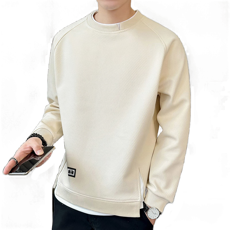 PLAYBOY Sweatshirt for Men, Autumn Long-Sleeve T-Shirt, Loose Casual Sports Jacket, Trendy Men's Top, Base Layer