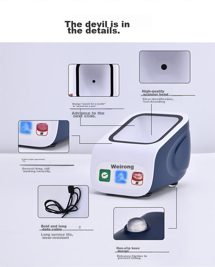 Weirong ZF2 Two-Dimensional Scanning Payment Box for Supermarkets, Express Delivery, Hospitals, Warehouses, Product Barcode Scanning, Mobile Phone Screen Scanning Payment Collection, Voice Broadcast for Deposit 13