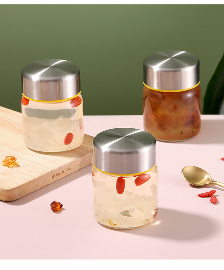 Baijie Bird's Nest Dispensing Bottles, High Borosilicate Glass Jars, Sealed Containers, Herbal Medicine Dispensing Bottles, Portable, Heat-Resistant, 100ml*3 17