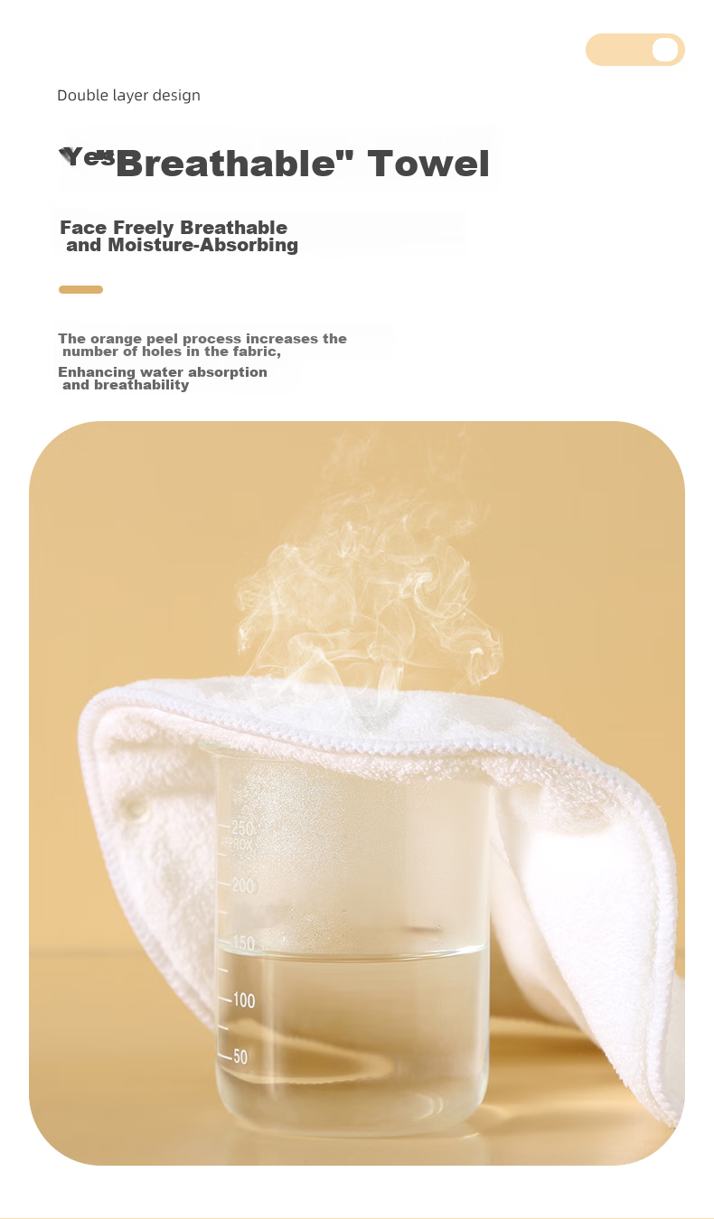 Grace Hot Compress Towel, Three-Hole Cold Compress Face Mask, Beauty Salon Coral Fleece Soft Hydrating [Three-Opening Style] 8