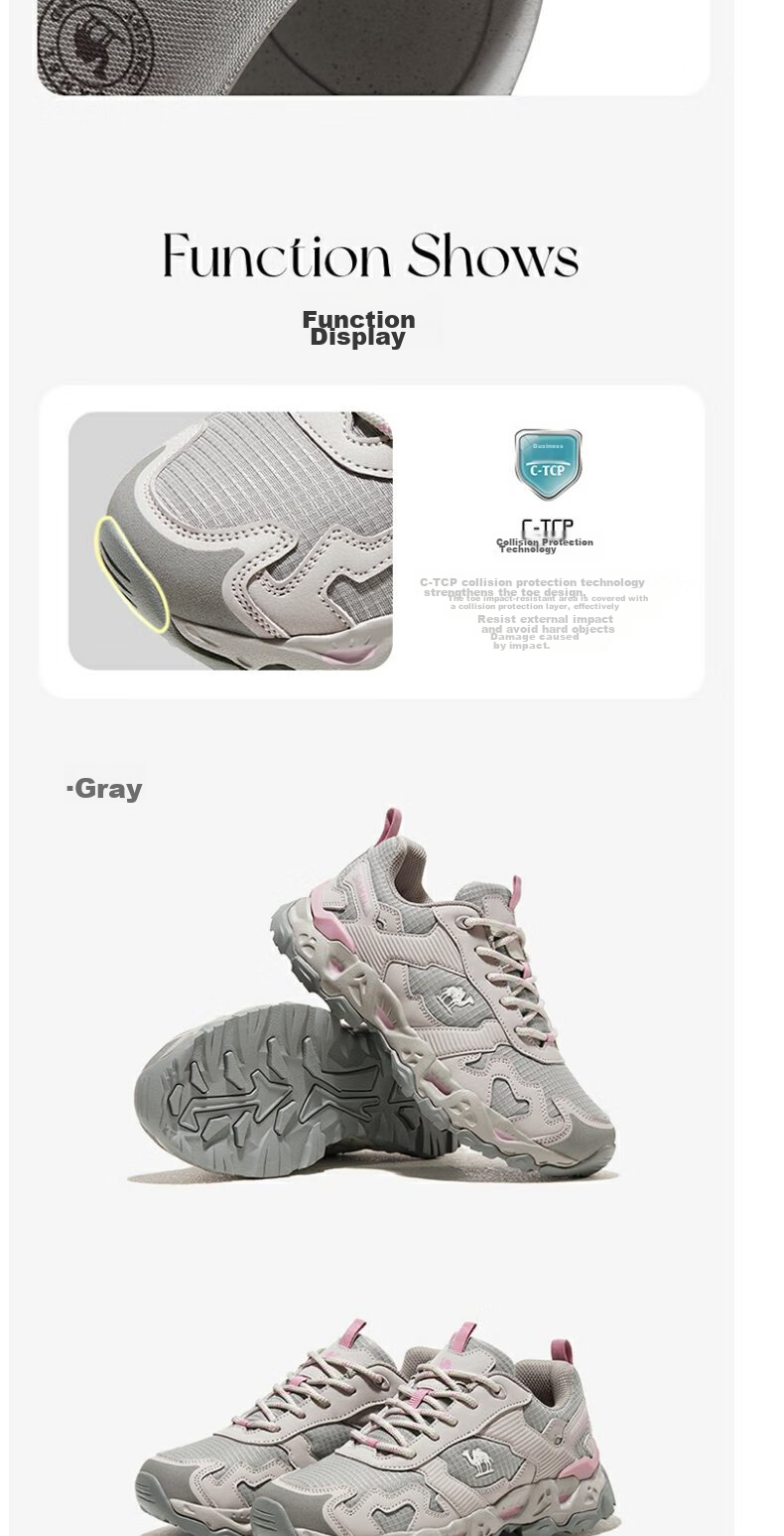 CAMEL Outdoor Hiking Shoes, Comfortable, Durable, Non-Slip, Water-Resistant, Couple's Style, Mountaineering Shoes, F13A693016 5