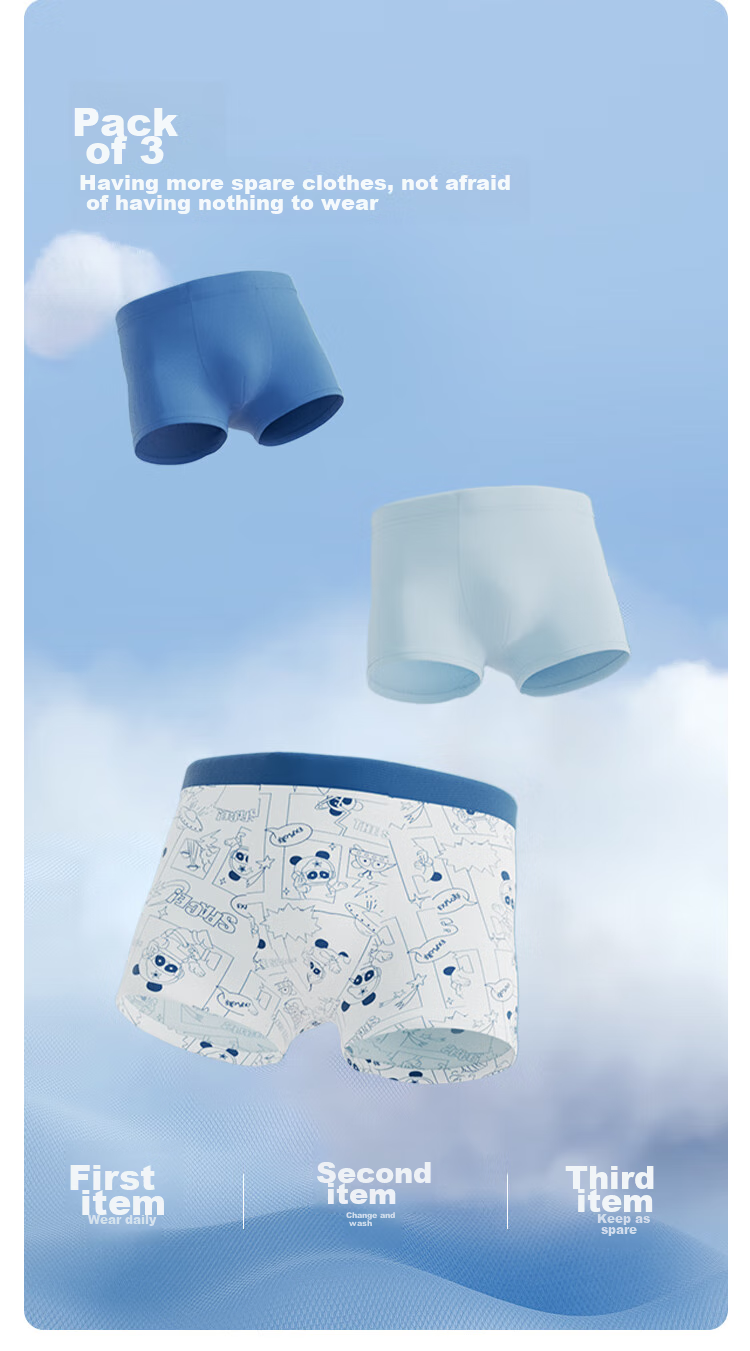 BALABALA Boys' Boxer Briefs, Cotton Shorts, for Toddlers And Older Children, No Wedgie, Cute Three-Pack, 208924170103 11