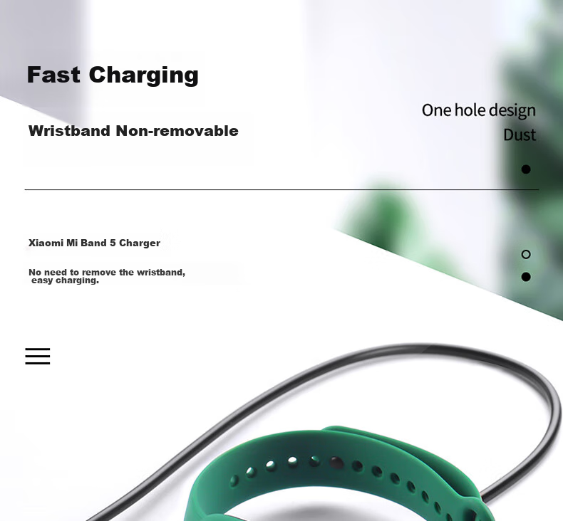 Chaofan Compatible Charging Cable for Xiaomi Band 7/7NFC/6/6NFC/5/5NFC Smart Band, Fitness Tracker, Magnetic Data Cable And Power Cord 1