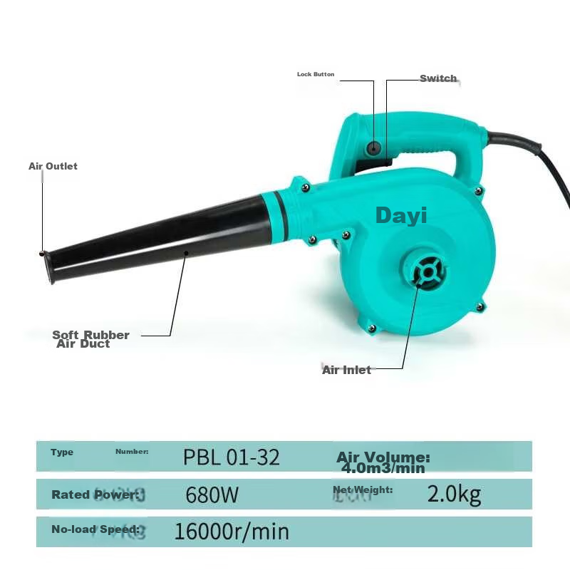 Dayi Electric Blower, Dust Blower, Industrial Dust Blower, High-Power Dust Removal Blower, 01-32