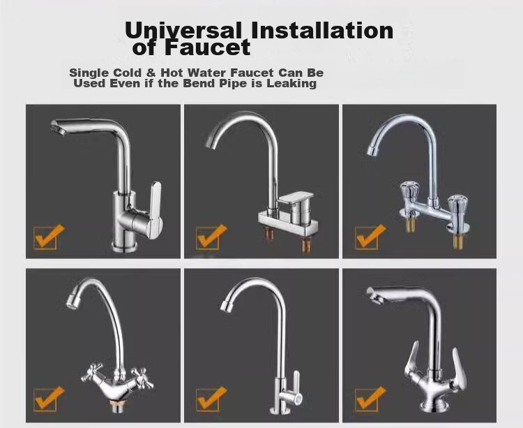 Muvi Faucet Angle Valve, No-Drill Brass Silicone Gasket, 1/2 Inch Anti-Leak Quick Seal Washer, Accessories 5