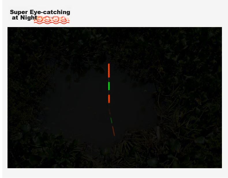 Minjianyiren Shallow Water Night-Luminous Float for Day And Night Use, Night Fishing Electronic Float for Crucian Carp, Highly Sensitive And Eye-Catching Wild Fishing Short Float 8