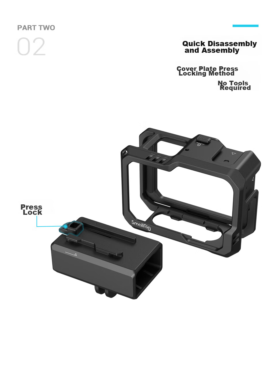 SmallRig 3083 GoPro 13/12/11/10/9 Action Camera Cage Expansion Frame Video Shooting Accessory 3
