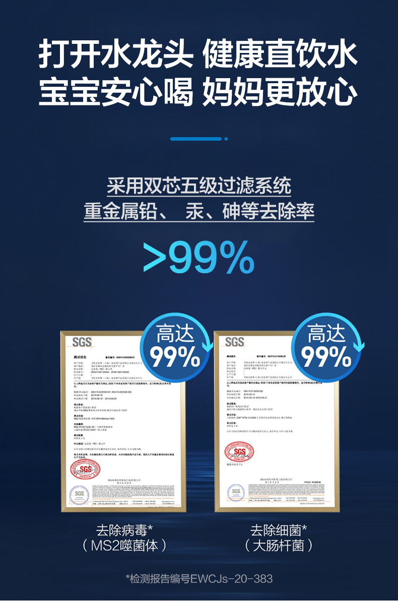 106126-【新品双鱼座】海尔(Haier)净水器家用净水机 RO反渗透纯水机600G大通量无桶双出水台下直饮机 【升级款】双鱼座6H99-详情图