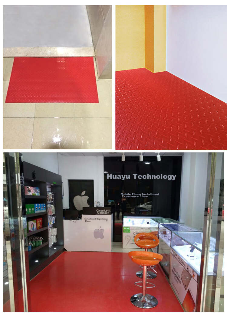 DIYIN Entrance Door Non-Slip Mat, Bathroom PVC Waterproof Foot Mat, Herringbone Pattern, 1.3mm Thick, 1.2 Meters Wide, 1 Meter Long 6