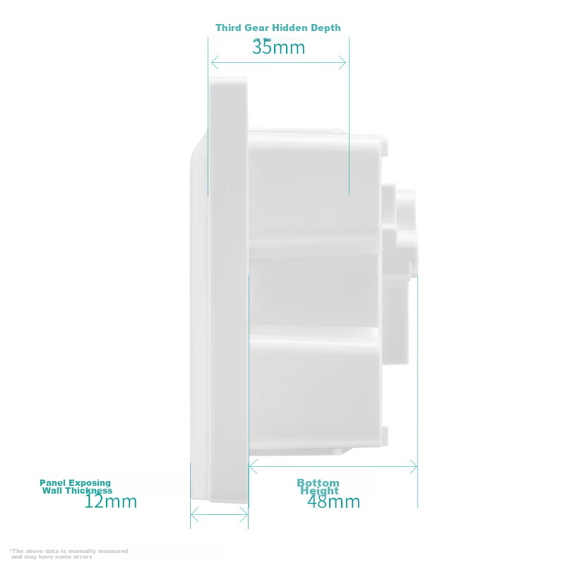 Siemens Switch Socket, Recessed Socket, 10A Five-Hole Adjustable Depth Refrigerator Hidden Socket, Elegant White