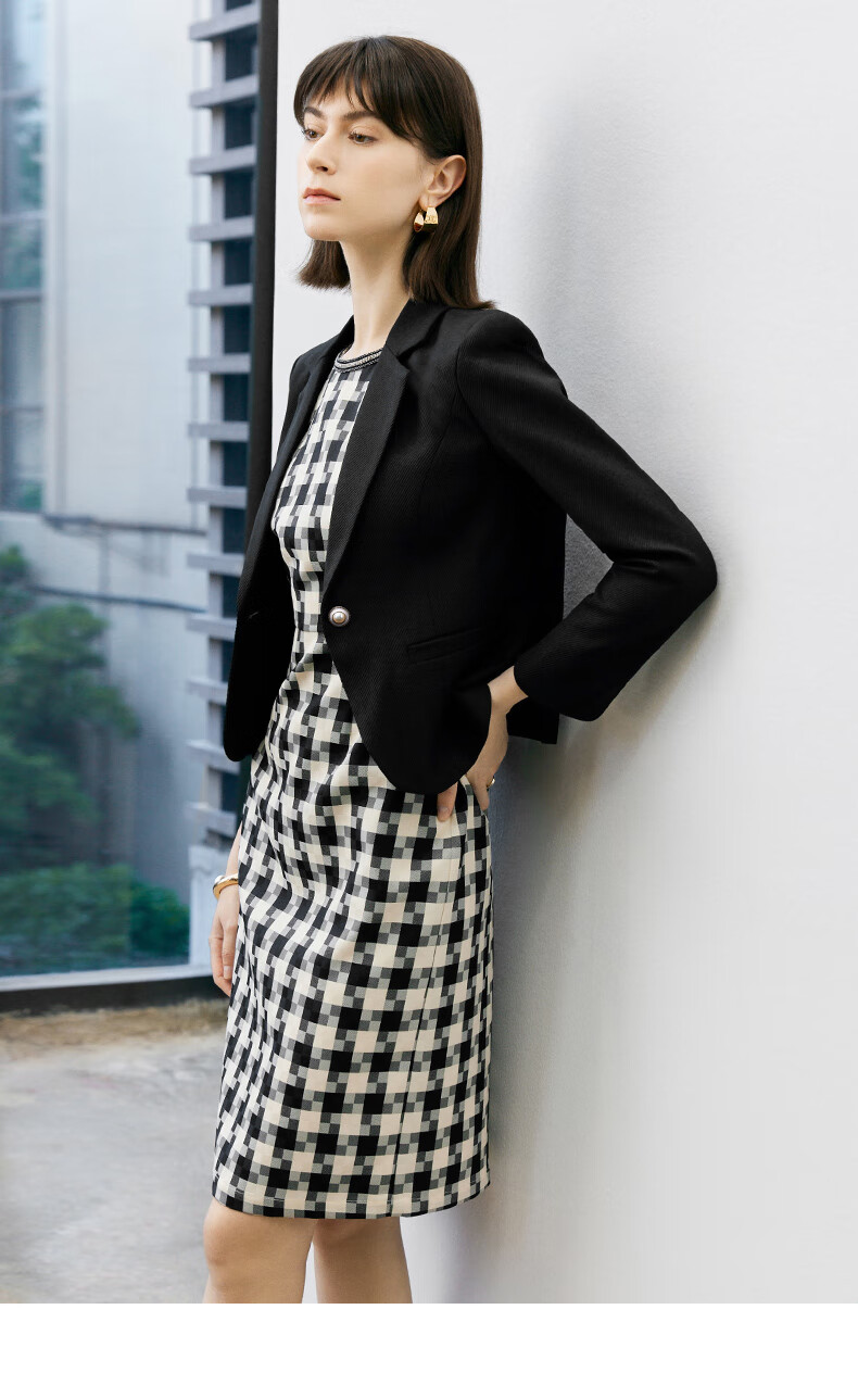 YANYEE Elegant Blazer for Women, Spring 2025, Waist-Cinching Slimming Professional Attire, High-End Formal Wear, Black, M 7