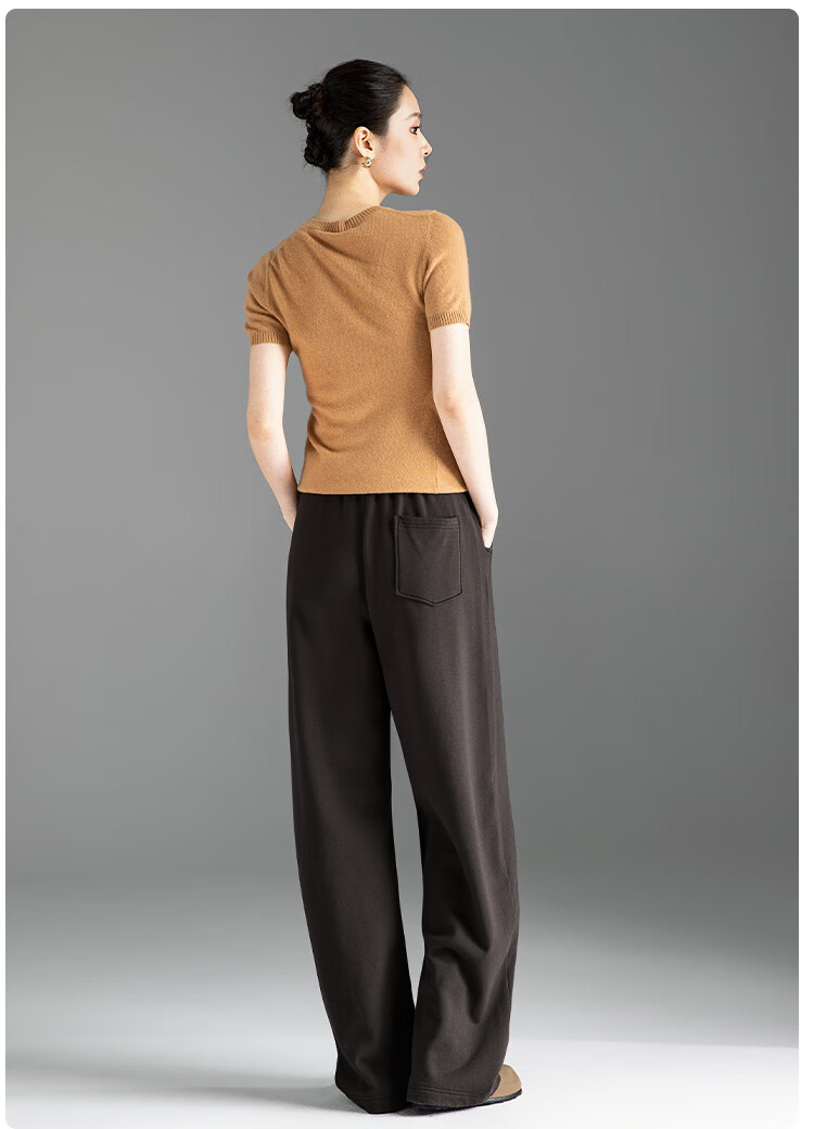 Dme [Zizai Weitui] High-Waisted Loose Wide-Leg Cropped Pants for Women, Spring And Autumn Best-Selling Style, Washed Casual Long Trousers 22