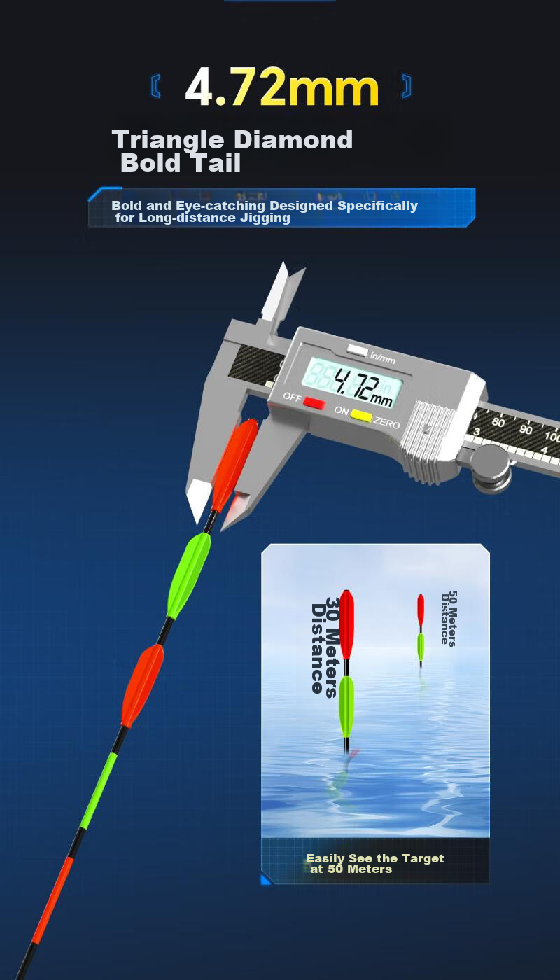 Xiaofengxian Fishing Float with Bite Indicator, Color-Changing Luminous Float for Long-Distance Casting And Big Fish, Slippery Electronic Fishing Float with Bold And Eye-Catching Design JD-H06 3