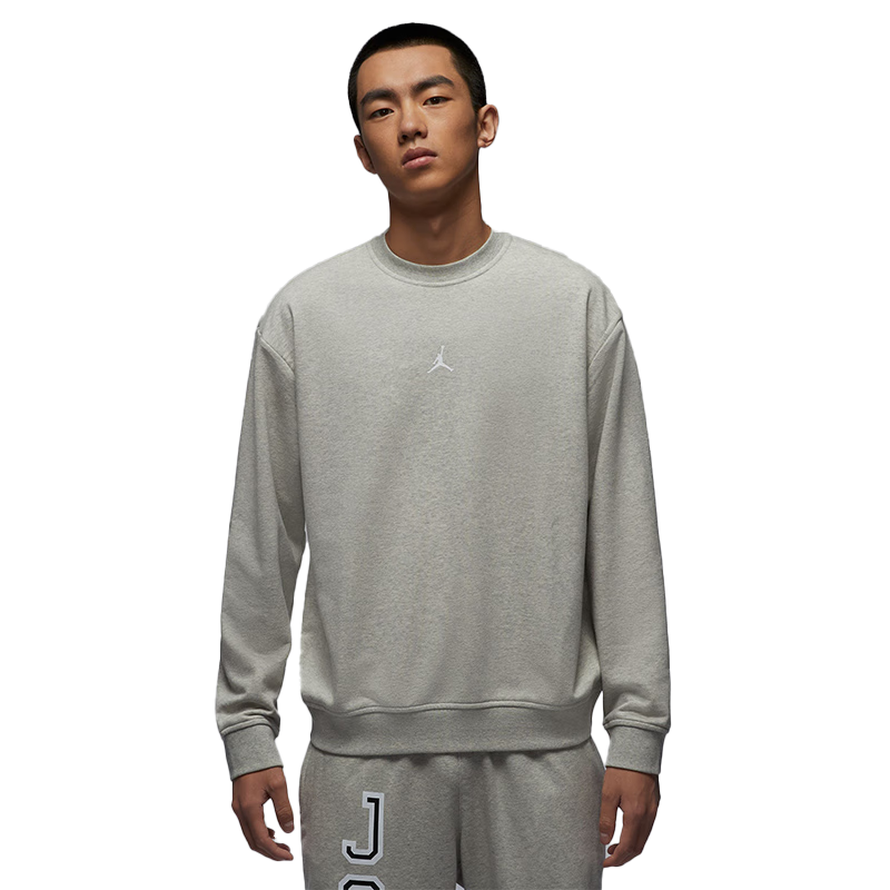 Jordan Men's Air Jordan Logo Quick-Dry Breathable Crew Neck Sweatshirt FV8625-050 Gray XL
