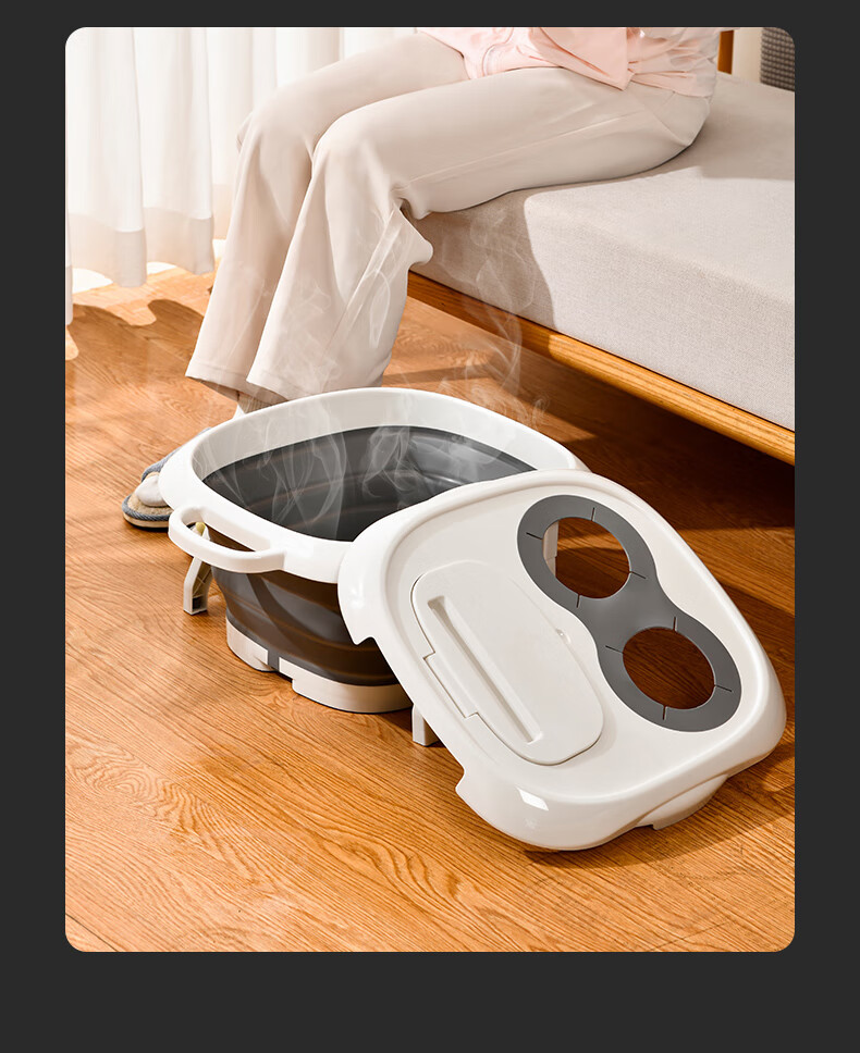 Daisy Leaf Foldable Foot Soaking Bucket, Portable Foot Bath Basin, Portable Foot Washing Health Massage Foot Soaking Tub, Home Use Wedding Gift 13