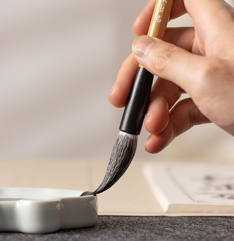 Zhangxiaofeng Calligraphy Brush, Wolf And Sheep Hair Mixed Brush, for Regular Script, Running Script, Clerical Script, Beginners' Bamboo Handle Brush, French Painting Soft Brush, Four Treasures of The Study Calligraphy Brush, General-Purpose Regular Script Brush 3