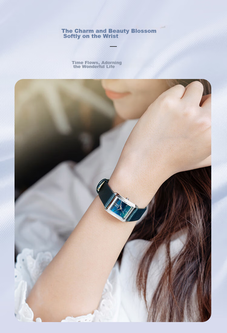 CITIZEN Watch for Women, Japanese And Korean Style L Series Eco-Drive Mother-Of Leather Strap Fashion Gift for Girlfriend EW5550-16N 2