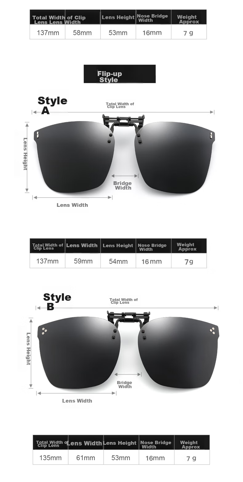 LESCA LUNETIER Polarized Clip-On Sunglasses for Men And Women, Adjustable Prescription Sunglasses Clip-On for Driving And Fishing 15