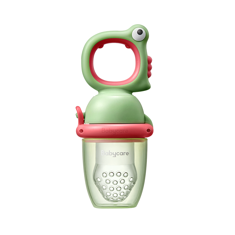 Babycare Baby Fruit And Vegetable Food Teether, Silicone Baby Fruit Feeder, Pacifier for 4 Months+, Deke Gree