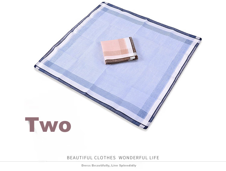 GLO-STORY 3-Pack Cotton Couple's Universal Handkerchief, Light Classic Style MSP014074 7