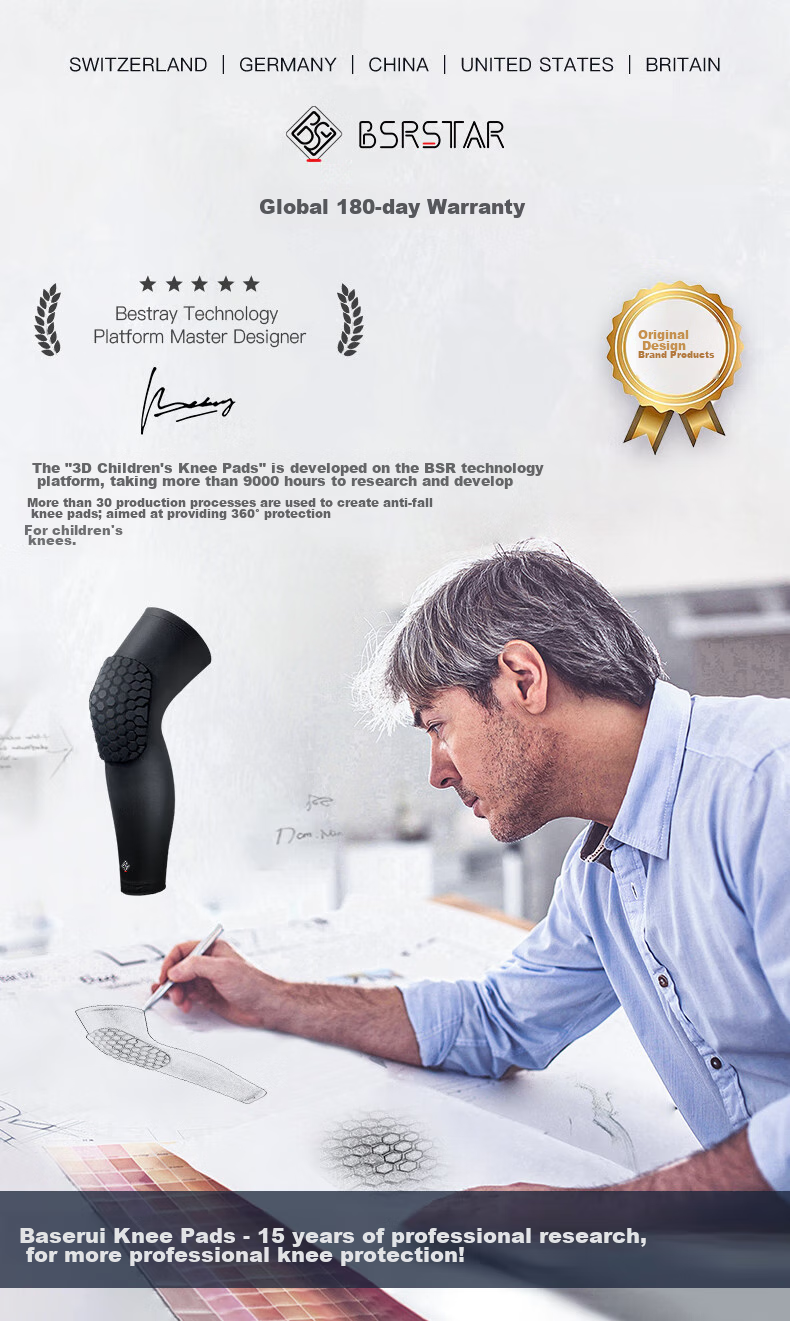 Bestray Children's Knee Pads, Basketball Fall Prevention, Sports-Specific Soccer Elbow Pads, Socks, Honeycomb Professional Impact Protection Gear Set 1