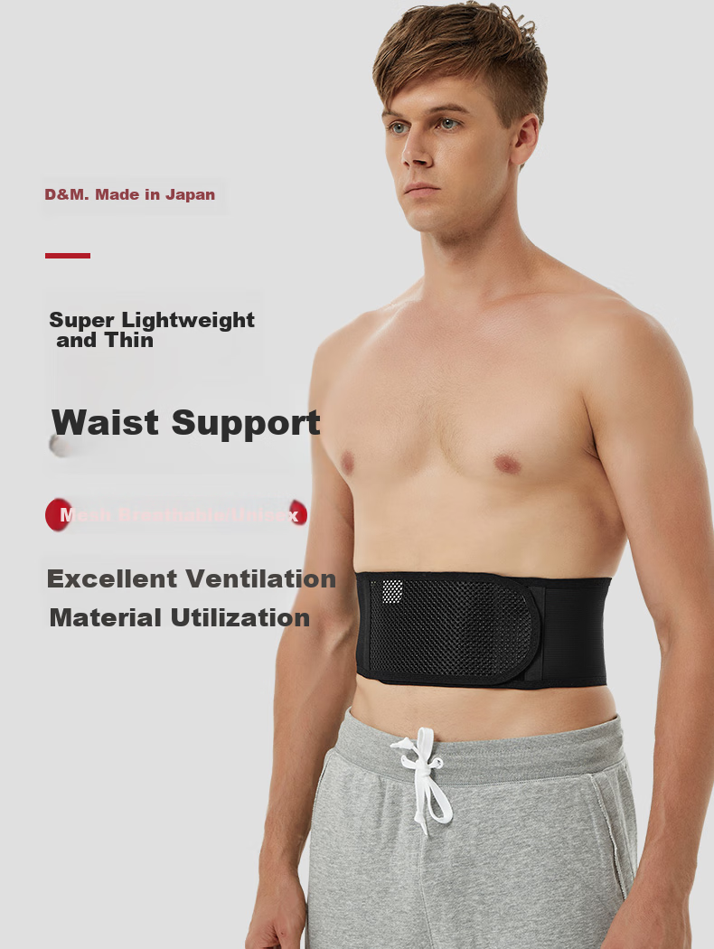 D&M Japan Imported Summer Skin-Friendly Waist Support Belt Fitness Sports Lumbar Brace Intervertebral Disc Herniation Sitting Fixation Support 1