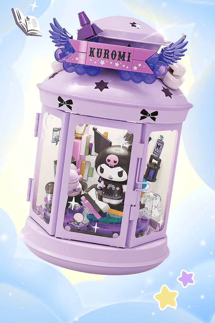 TOP TOY Sanrio Light and Shadow Dream Series Hello Kitty Night Light Building Blocks Girls New Year Gift 29