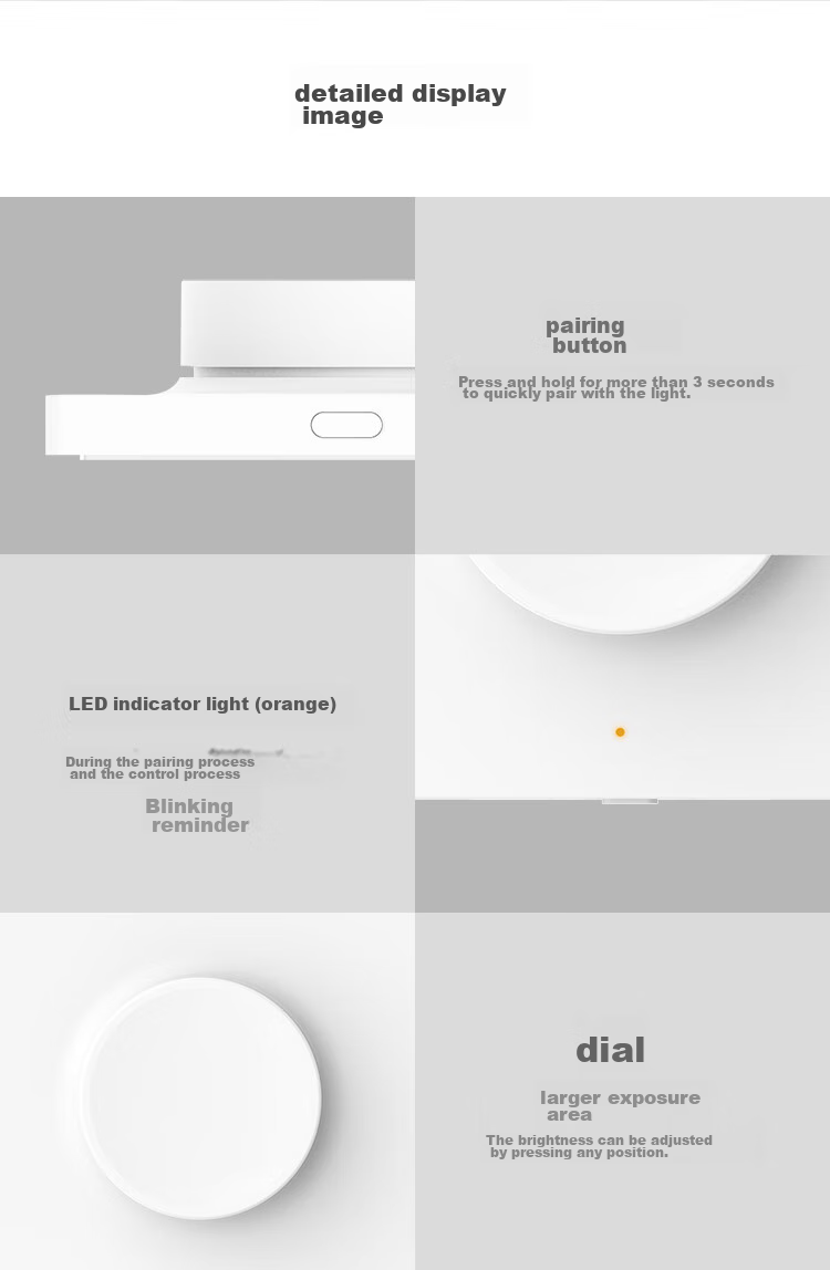 Yeelight Lingdong Switch Socket, Double Switch Suitable for Living Room And Bedroom, Ceiling Light Wall Switch, Self-Rebound, Non-Detachable 13