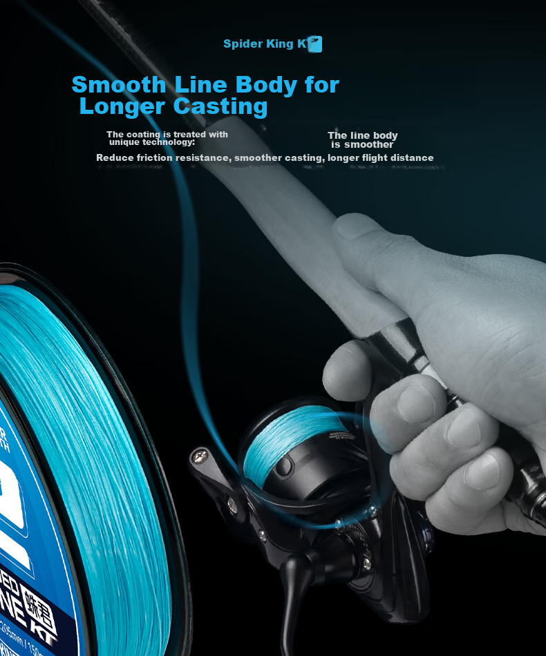 Guowangliya PE Fishing Line, 8-Strand Long-Casting Special Blue 150-Meter Fishing Line, No. 1 150 Meters - 8 Strands 9