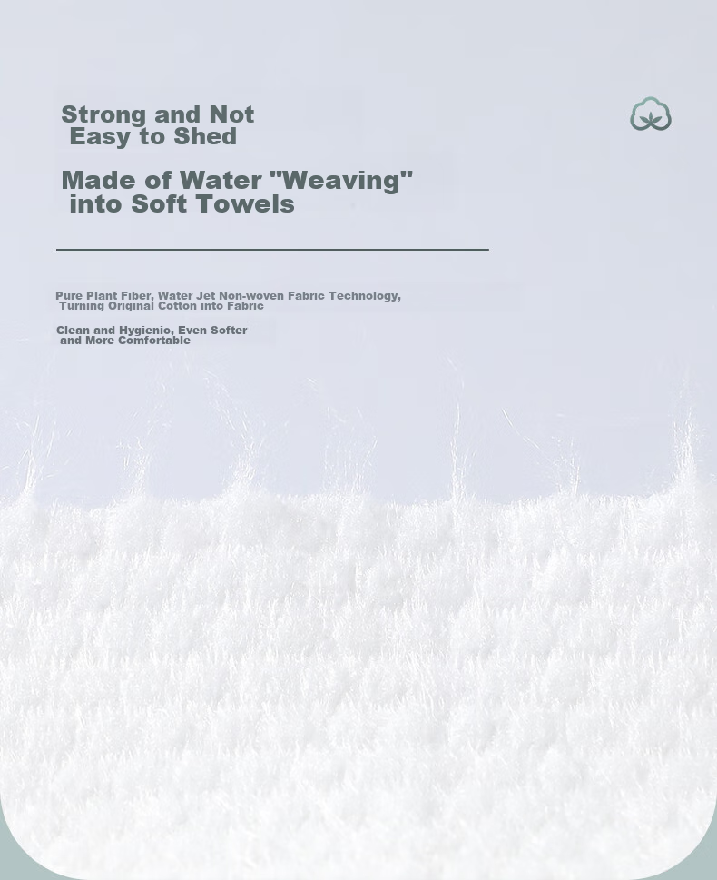 Grace Disposable Face Towels, Thick Pearl Texture, 3-Pack, for Adults And Children, Cleansing Wipes, Makeup Remover, Roll-Up Cotton Soft Towels 8