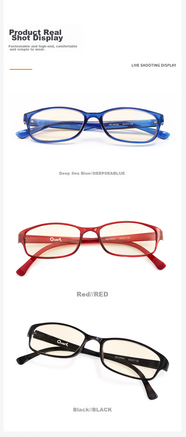 Quark Anti-Blue Light Reading Glasses for Elderly, High Definition Presbyopic Glasses for Men And Women, Radiation Fatigue Relief, Long-Sighted Glasses for Reading And Distance Visio 15