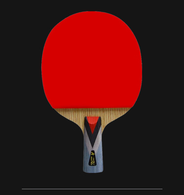DOUBLE FISH Single-Piece Straight Handle Table Tennis Racket for Beginners, Quick Attack Style, Amateur Training, Finished Product [4A+E with 2 Balls] 1