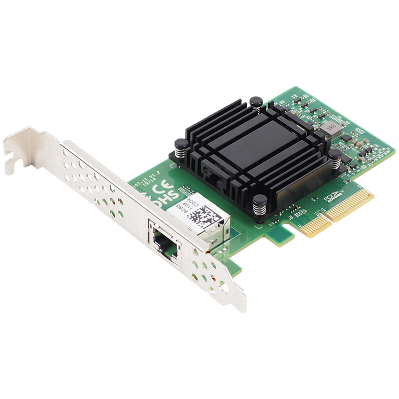 FLYBISH NA107-T1 PCIe X4 Gigabit Single-Port Wired Network Card with AQC107 Chip, Suitable for Internet Cafes, Servers, NAS, Industrial Cameras