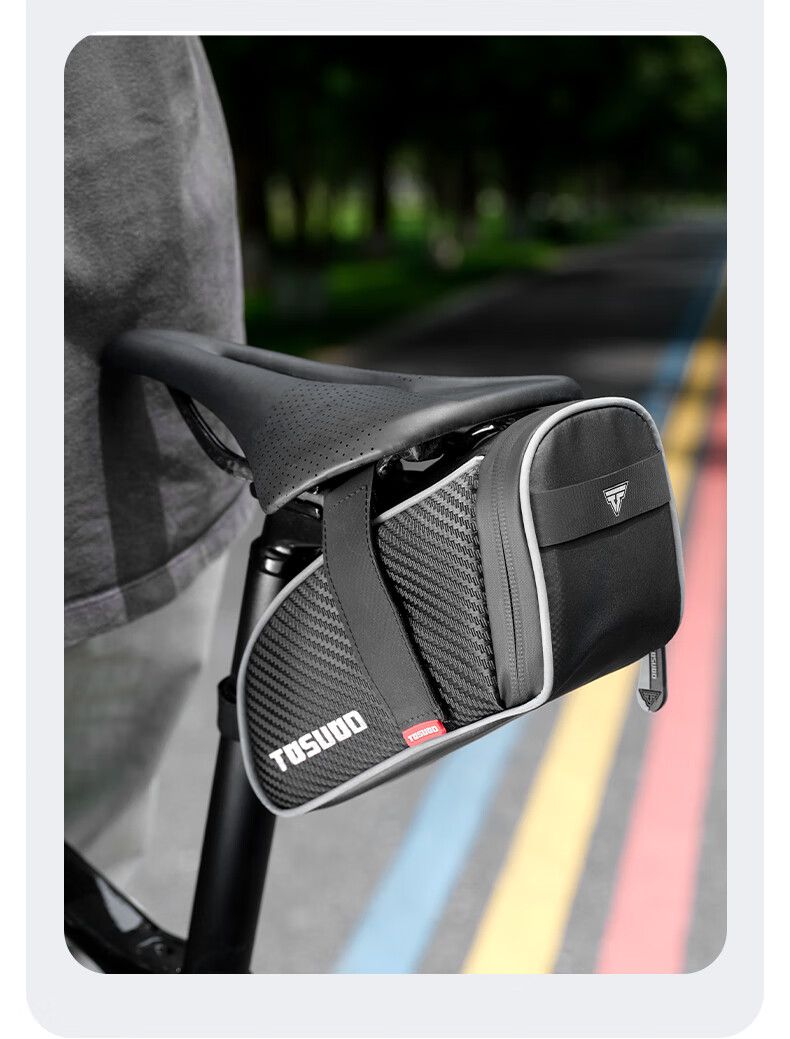Tasiduizhang Mountain Road Bicycle Tail Bag, Compact And Portable, Can Hang Rear Light, Waterproof Saddle Bag 13