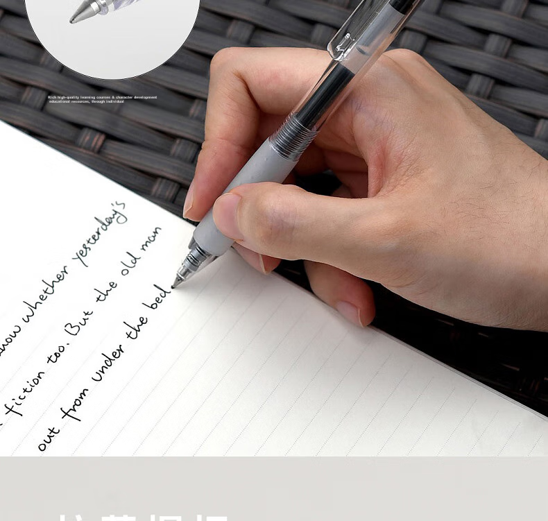 [Back to School Essential] KACO Stationery 0.5mm Black Gel Pen, Retractable Pen, Classic Bullet Tip Signing Pen, Office Writing Pen, 10 Pens/Box, K11 11