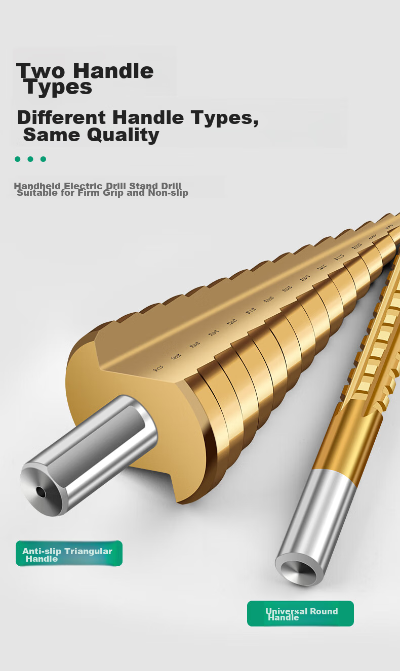 Baolian Stainless Steel Pagoda Drill Bit Set Cobalt Twist Drill Hole Opener Metal Step Drill Bit Set Alloy Reamer Drill Bit 20