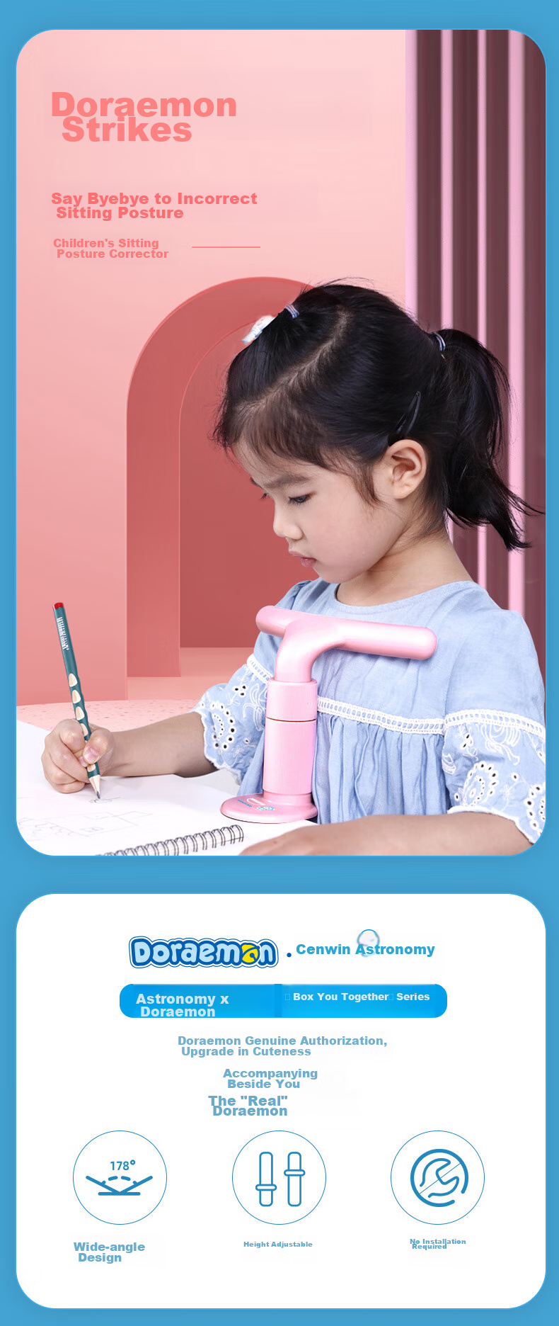TEN-WIN Children's Learning Reading Stand, Large Foldable Thickened Elementary Student Study Reading Desk, Tablet Holder, Bookshelf Stationery JZ7507-2 1