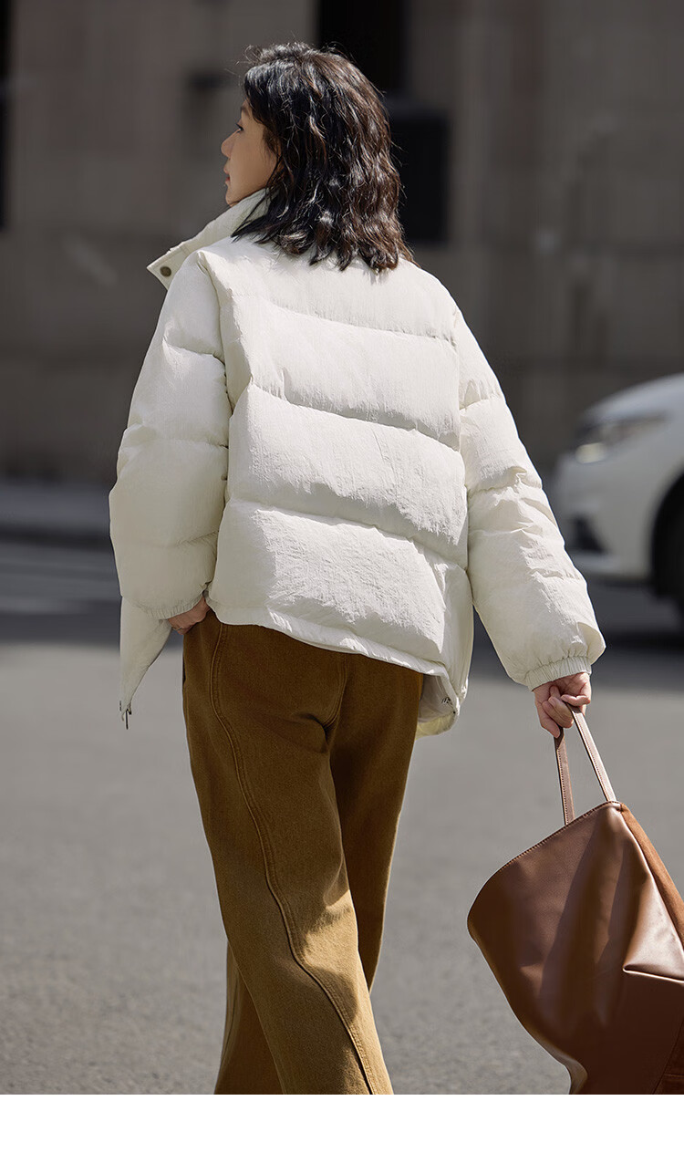 Dme [Light Warm Winter] Vintage Stand Collar 90% Duck Down Jacket for Petite Women, Warm Coat for Winter 15