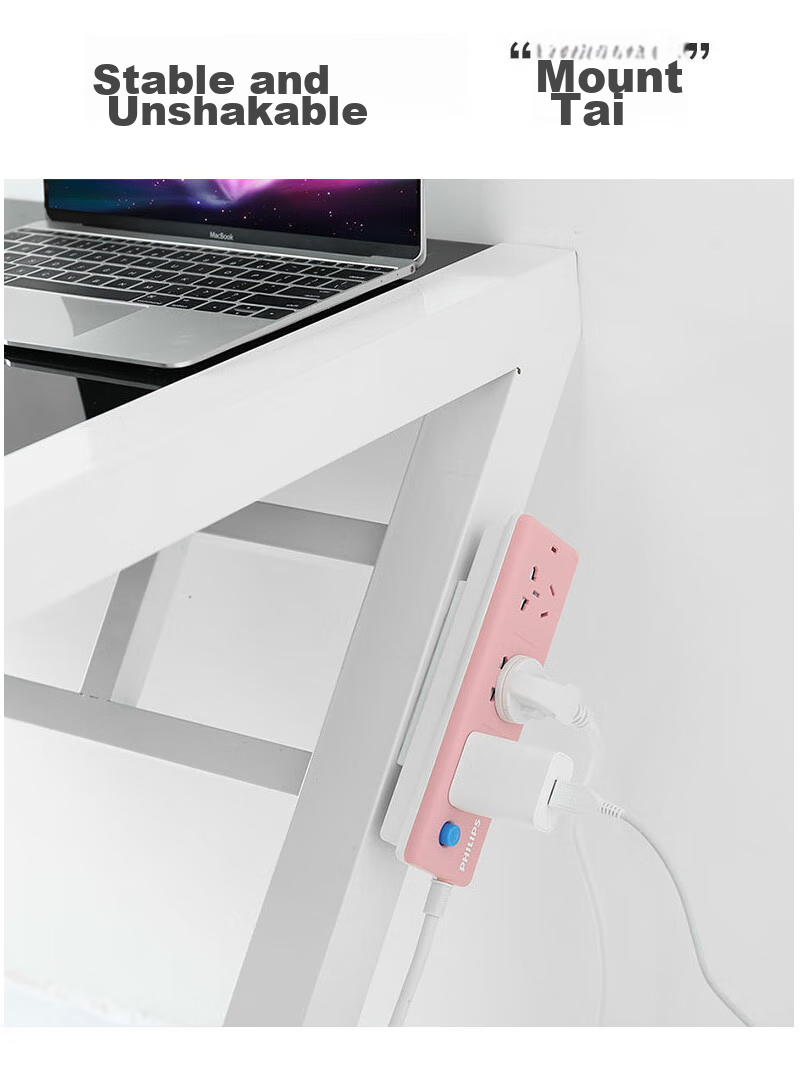 Dengbi Power Strip Organizer, Cable Management System, No Drilling Required, Wall-Mounted Storage Solution, Power Strip Holder for Plugs And Cables 7